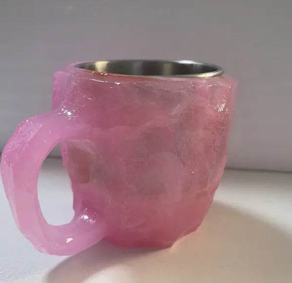 400ml Resin Mineral Crystal Coffee Mugs With Handles Elegant Fake Mineral Crystal Cup For Workplace Home Decor Christmas Gift Kitchen Gadgets - ProTrendyz
