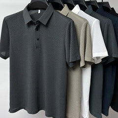 Mesh Ice Silk Short Sleeve T-shirt Mens Clothing - ProTrendyz