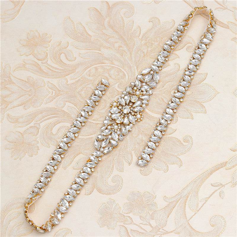 Rhinestone Applique Wedding Dress Waist Jewelry - ProTrendyz