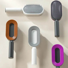 Self Cleaning Hair Brush For Women One-key Cleaning Hair Loss Airbag Massage Scalp Comb Anti-Static Hairbrush - ProTrendyz