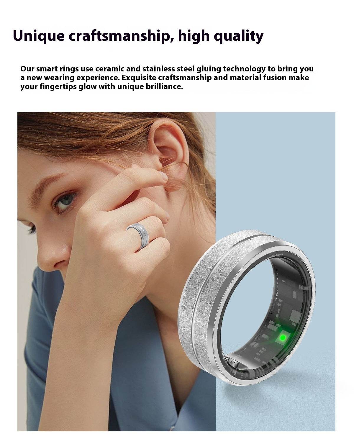 2024 Smart Ring For Men Women Heart Rate Blood Oxygen Monitoring Multi Sports Modes IP68 Waterproof Smart Rings For Android IOS - ProTrendyz