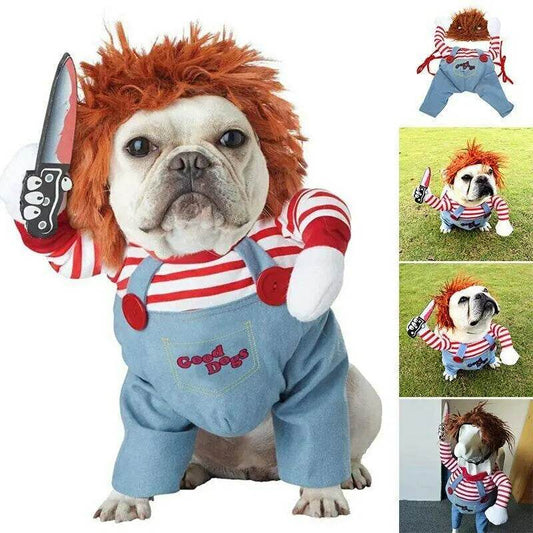Halloween Pet Costume Pet Dog Funny Clothes Adjustable Dog Cosplay Costume Scary Costume Party Gatherings - ProTrendyz
