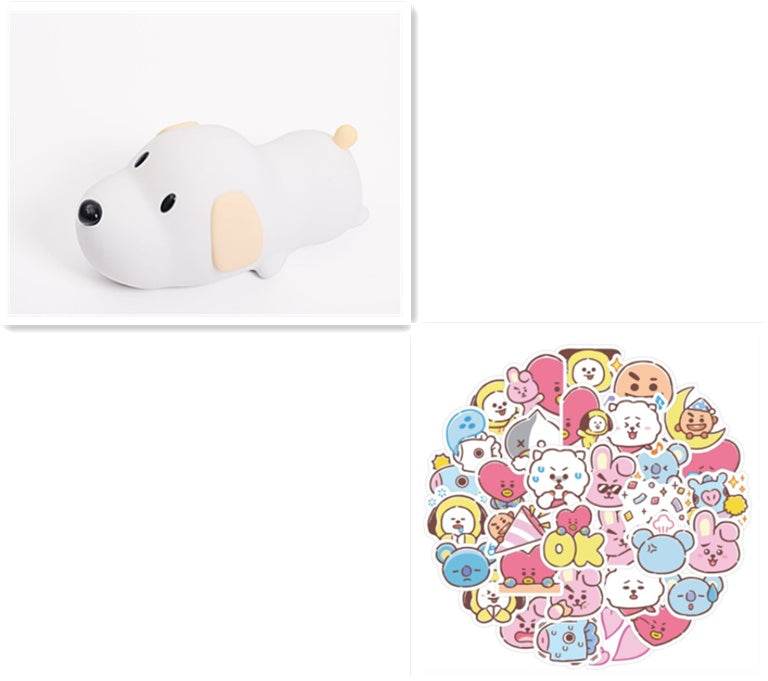Nordic Cute Lovely Cartoon Dull Duck Led Night Light Silicone USB Charging NightLight Holiday Gifts Kids Room Bedside Bedroom - ProTrendyz