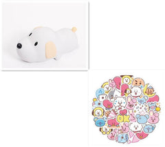 Nordic Cute Lovely Cartoon Dull Duck Led Night Light Silicone USB Charging NightLight Holiday Gifts Kids Room Bedside Bedroom - ProTrendyz