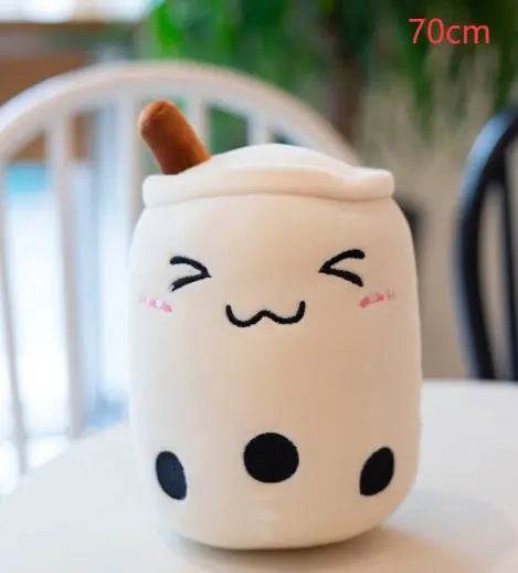 Cute Fruit Drink Plush Stuffed Soft Strawberry Milk Tea Plush Boba Tea Cup Toy Bubble Tea Pillow Cushion Kids Gift US - ProTrendyz