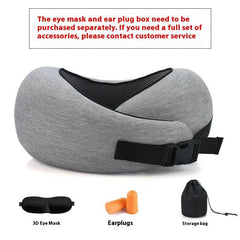 Soft Memory Foam Travel Neck Pillow U Shape Adjustable Support Comfortably Sleeping On Plane Car Office Noon Break - ProTrendyz