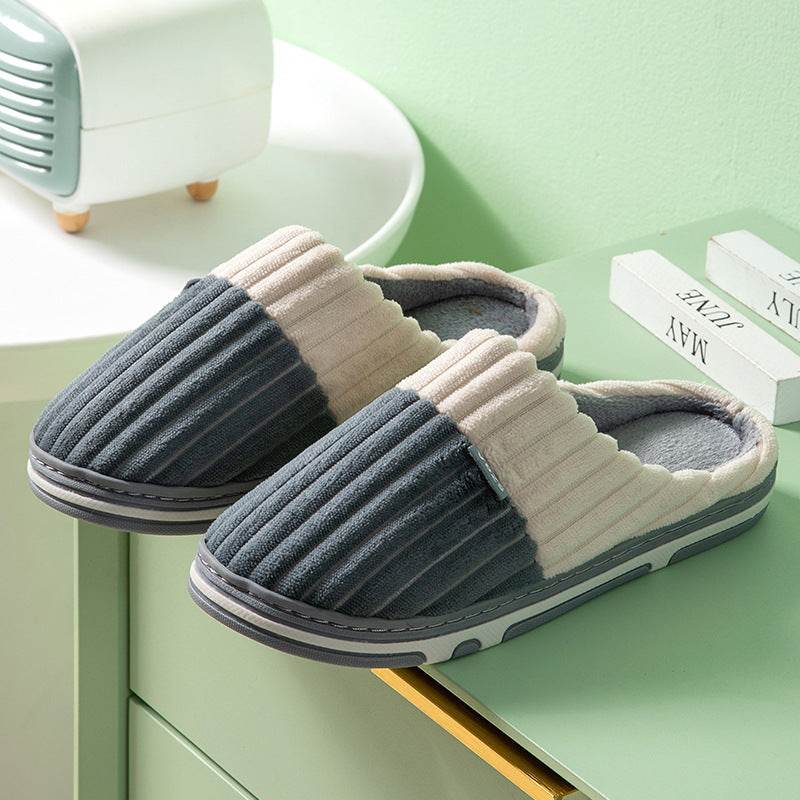Unisex Winter Slippers Corduroy Shoes Couples Bedroom Slippers Women Men - ProTrendyz