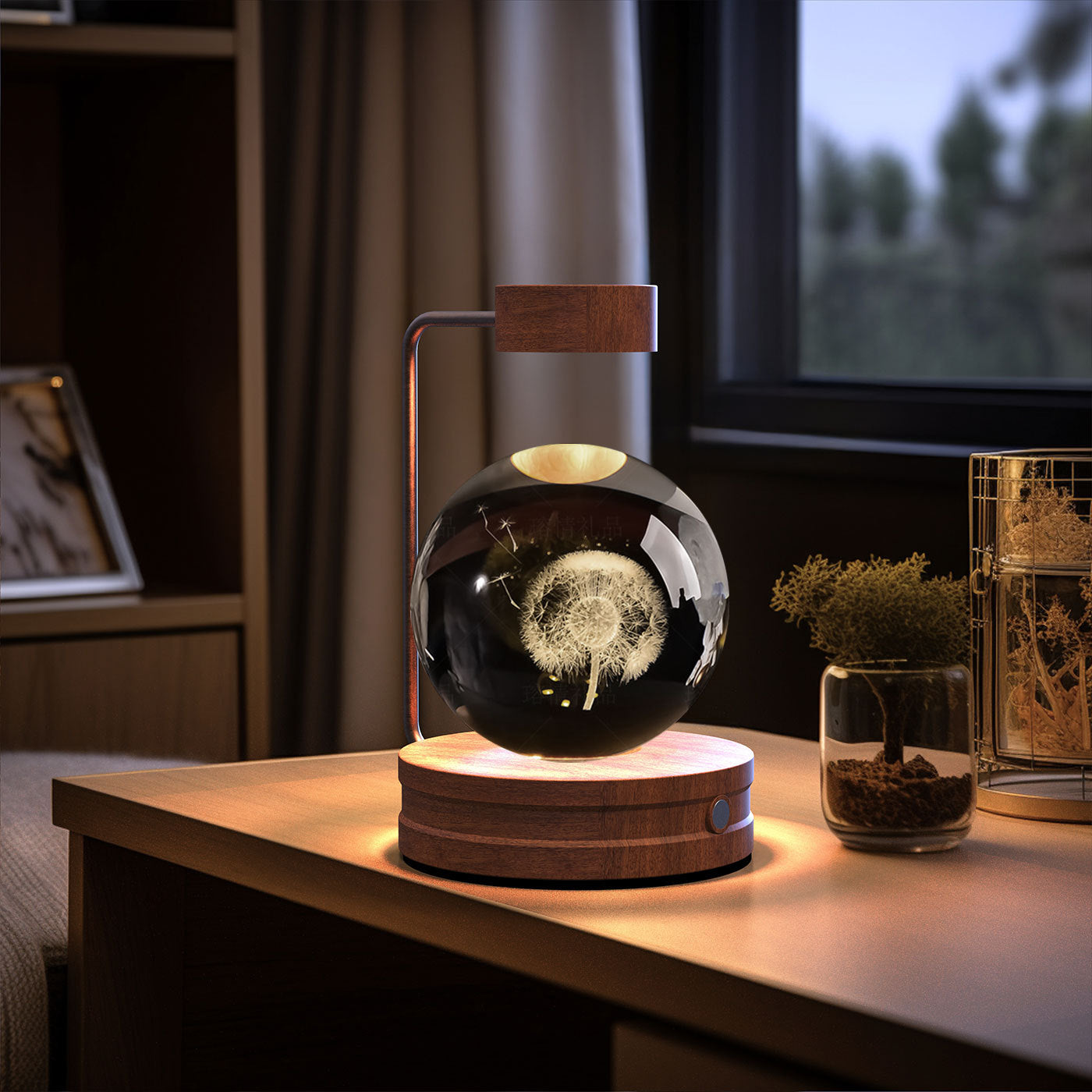 Crystal Ball Cosmic Dinosaur Indoor Night Light USB Power Warm Bedside Light Birthday Gift Night Lamp ProTrendyz