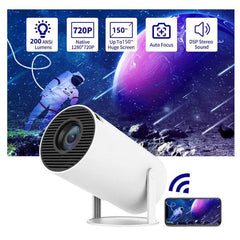 Portable Projector Small Straight Projector For Home Use 180 Degrees Projection Angle Automatic Focus Home Video Projector - ProTrendyz