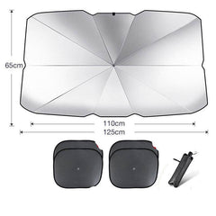 Foldable Car Windshield Sun Shade Umbrella UV Protection Heat Insulation Parasol Auto Front Window Cover Interior Protector Summer Gadgets - ProTrendyz