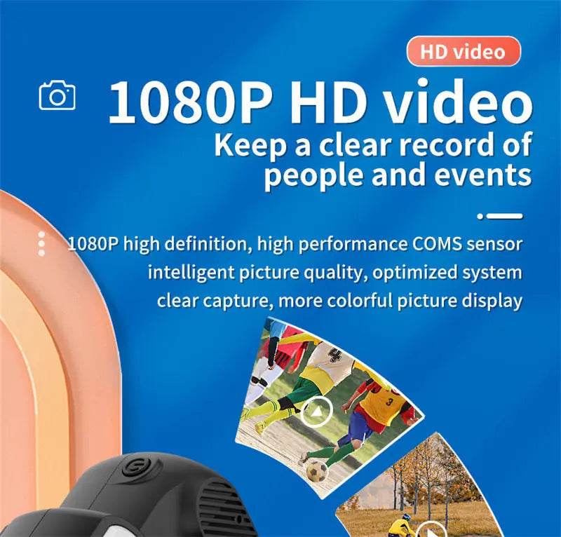 Retro Mini Camera With Screen Indoor Home Outdoor 1080p HD Portable Very Small Camera Video Support Holiday Gifts US - ProTrendyz