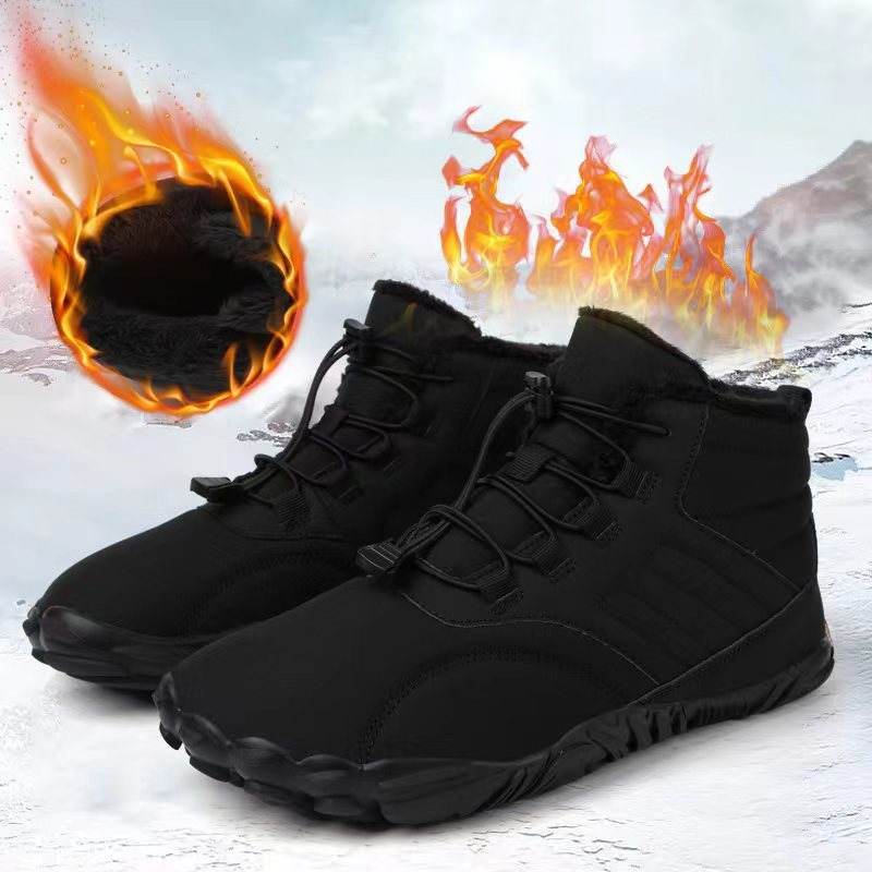 Outdoor Sports Cotton Shoes For Men And Women Winter Warm Slip-on Boots Wear-resistant Anti-ski Thickened Shoes Couple - ProTrendyz