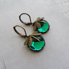 Fashion Jewelry Women's Earrings Hanging Vintage Dragonfly Pendant Earring Boho Chakra Blue Moonstone Drop Earrings For Women Wedding Charm Ethnic Jewellery - ProTrendyz