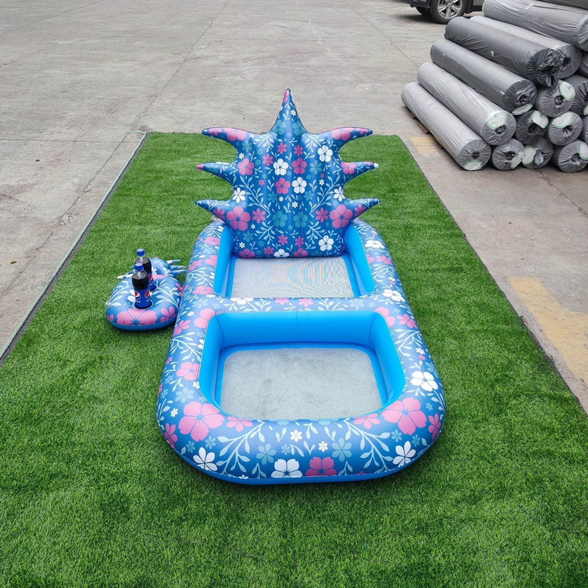 Inflatable Swimming Pool Pineapple Floating Row Air Cushion Bed Summer Water Floating Hammock Air Mattress Water Sports Toys - ProTrendyz