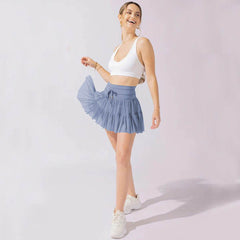 High Waist Dress Lace-up Sports Skirt With Anti-exposure Safety Pants Summer Fashion Pleated Skirt Womens Clothing - ProTrendyz