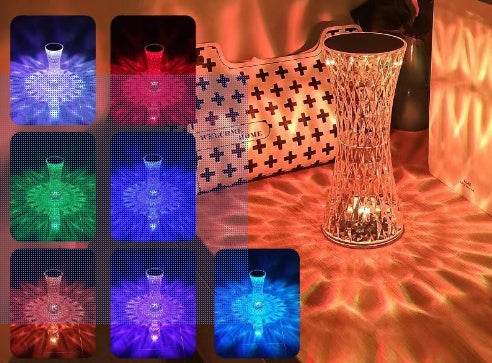 Creative Crystal Diamond Table Lamp Rechargeable Acrylic Bedroom Bedside - ProTrendyz