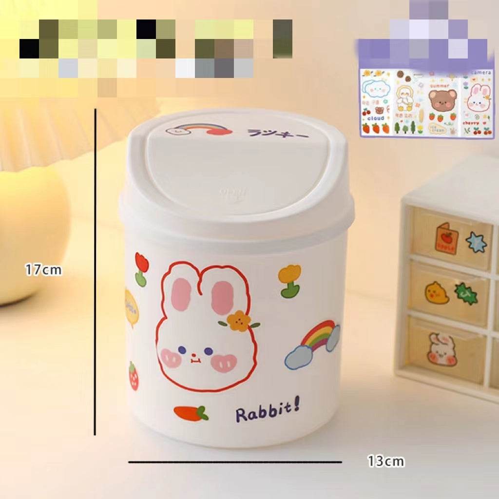 Desktop Trash Can Desk Organizer Bucket Office Mini Bear Trash Can - ProTrendyz
