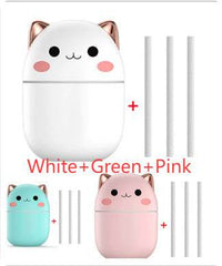 Air Humidifier Cute Cat Ultra-Silent USB Office Household Bedroom Car Aromatherapy Air Purifier With Led Cool Mist Spray - ProTrendyz