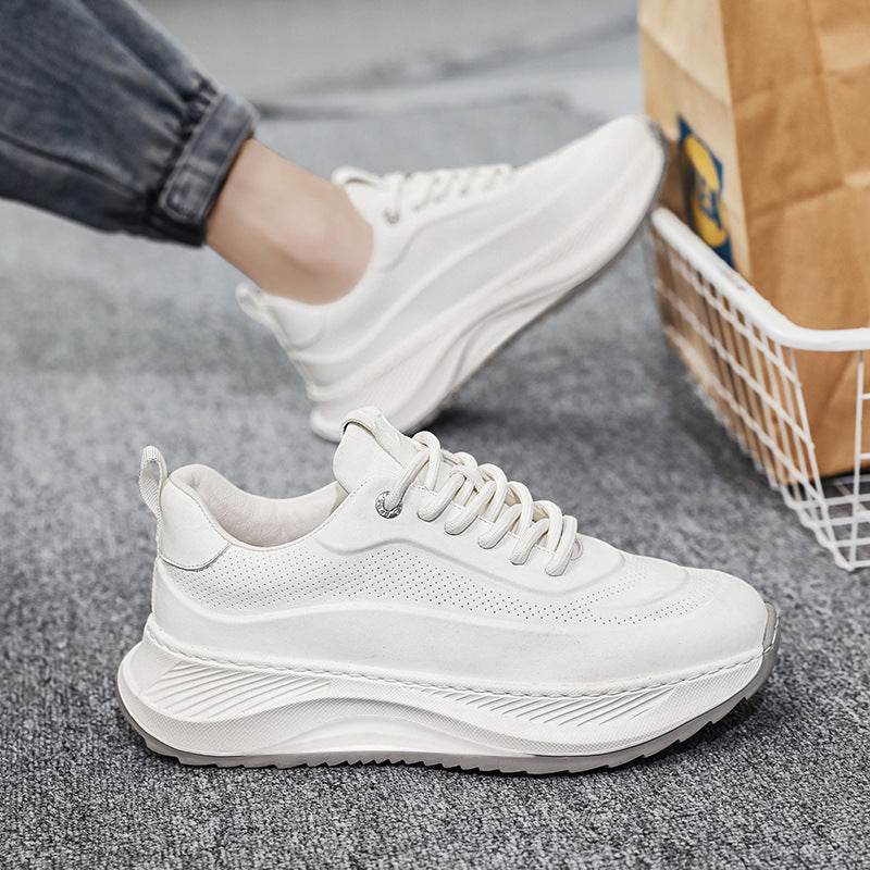 Men's Thick-soled Sports Shoes Casual Breathable Sneakers Lace-up Dad Shoes Boy - ProTrendyz