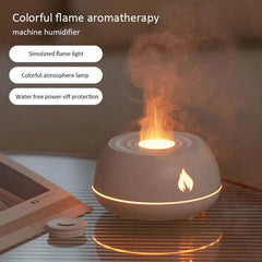 Flame Humidifier Aromatherapy Diffuser 7 Colors Light Home Air Humidifier 130ML USB Room Fragrance Essential Oil Diffuser Dry Nose - ProTrendyz
