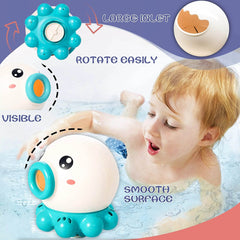 Octopus Fountain Bath Toy Water Jet Rotating Shower Bathroom Toy Summer Water Toys Sprinkler Beach Toys Kids Water Toys - ProTrendyz