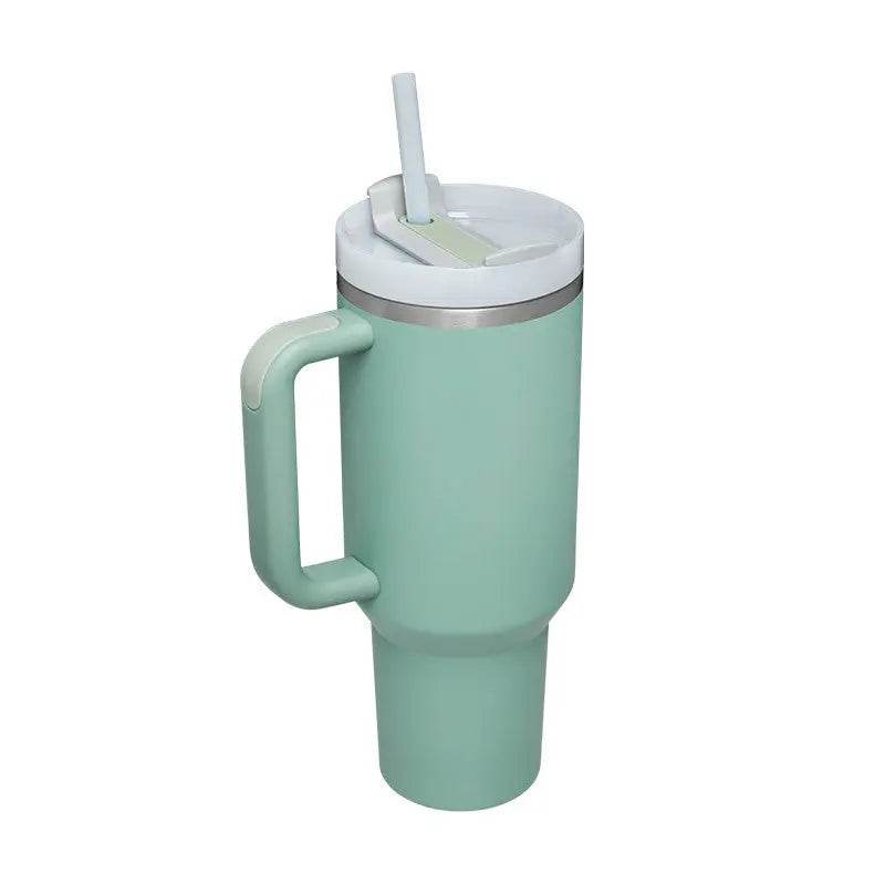 40 Oz Tumbler With Handle Straw Insulated, Stainless Steel Spill Proof Vacuum Coffee Cup Tumbler With Lid Tapered Mug Gifts For Valentine Lover Suitable For Car Gym Office Travel US - ProTrendyz