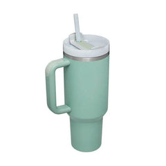 40 Oz Tumbler With Handle Straw Insulated, Stainless Steel Spill Proof Vacuum Coffee Cup Tumbler With Lid Tapered Mug Gifts For Valentine Lover Suitable For Car Gym Office Travel US - ProTrendyz