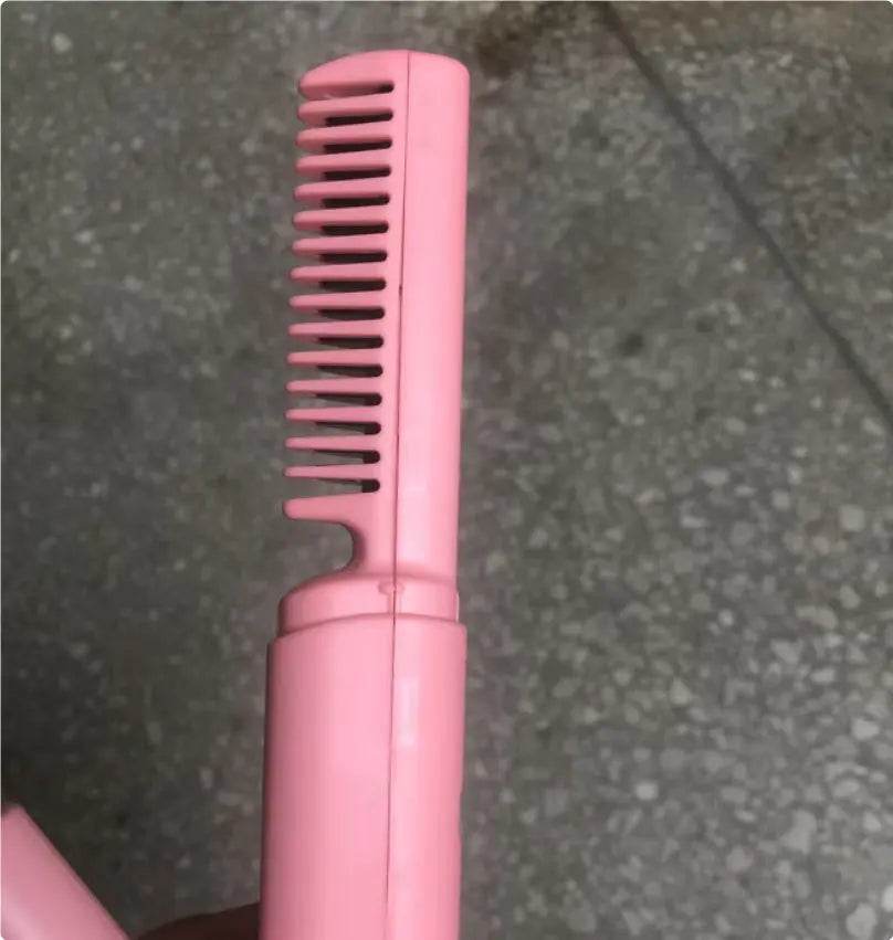 Professional Wireless Hair Straightener Curler Comb Fast Heating Negative Ion Straightening Curling Brush Hair Styling Tools - ProTrendyz