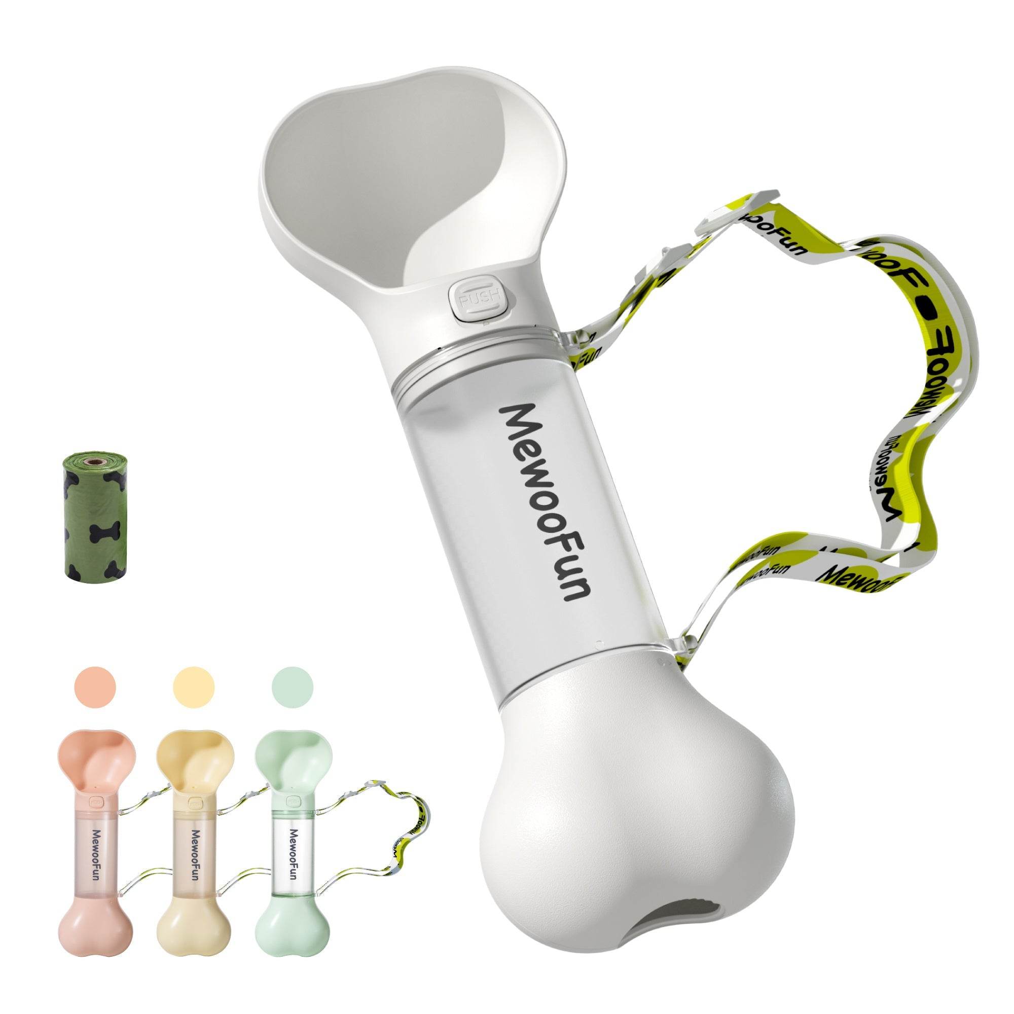 Mewoofun Pet Dog Water Bottle Feeder Bowl 2 in 1 Leak Proof Portable Food Bottle Pets Outdoor Travel Drinking Include Poop Bag - ProTrendyz
