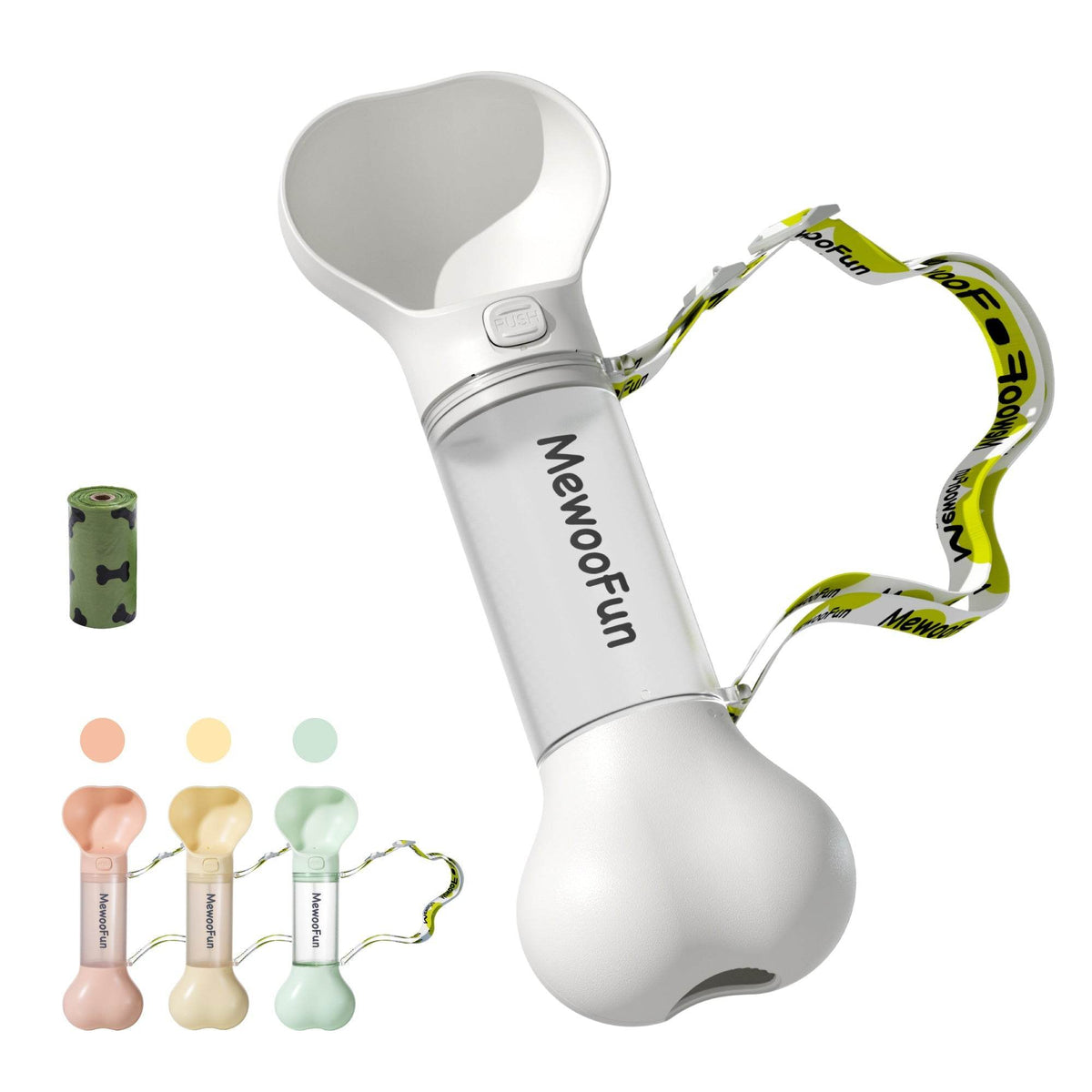 Mewoofun Pet Dog Water Bottle Feeder Bowl 2 in 1 Leak Proof Portable Food Bottle Pets Outdoor Travel Drinking Include Poop Bag - ProTrendyz