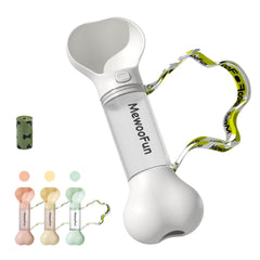 Mewoofun Pet Dog Water Bottle Feeder Bowl 2 in 1 Leak Proof Portable Food Bottle Pets Outdoor Travel Drinking Include Poop Bag - ProTrendyz