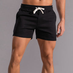 Solid Color Men's Sports Running Fitness Casual Shorts