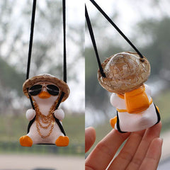 Car Pendant Cute Anime Little Duck Swing Auto Rearview Mirror Hanging Ornaments Interior Decoraction Accessories For Girls Gifts - ProTrendyz