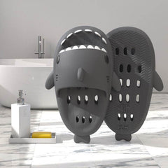 Shark Slippers With Drain Holes Shower Shoes For Women Quick Drying Eva Pool Shark Slides Beach Sandals With Drain Holes - ProTrendyz