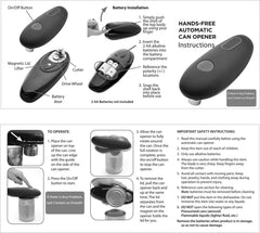 Electric Can Opener Automatic Jar Bottle Can Machine One Touch Portable Kitchen Hand Free Opening Opener Tool Gadgets - ProTrendyz