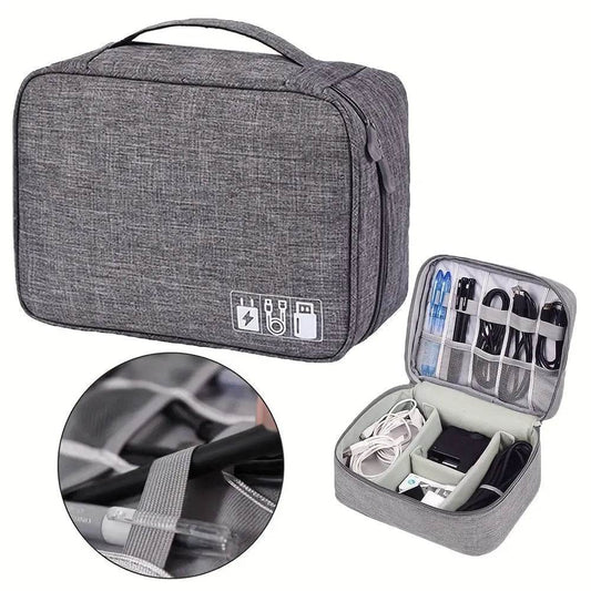 Electronics Organizer Travel Cable Organizer Bag Waterproof Portable Digital Storage Bag Electronic Accessories Case Cable Charger Organizer Case - ProTrendyz