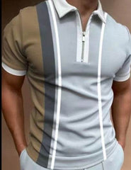 Men's POLO Shirt Striped Printed Short Sleeve T-Shirt Lapel Shirt - ProTrendyz