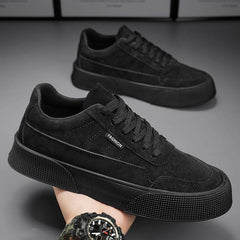 Casual Board Flat Shoes Men Breathable Thick-soled Lace-up Sneakers For Walking Running - ProTrendyz