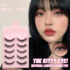 5 Pairs Manga Lashes New Arrival Anime Cosplay Natural Wispy Korean Makeup Artificial False Eyelashes - ProTrendyz