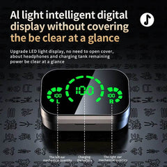YD03 Wireless Bluetooth-compatible Headset TWS Large Screen Smart Digital Display In Ear Breathing Light - ProTrendyz