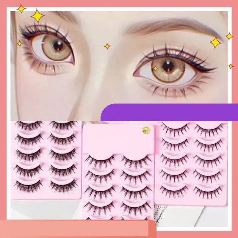 5 Pairs Manga Lashes New Arrival Anime Cosplay Natural Wispy Korean Makeup Artificial False Eyelashes - ProTrendyz