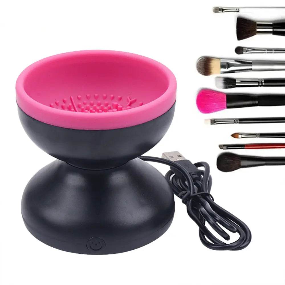Electric Makeup Brush Cleaner Machine Portable Automatic USB Cosmetic Brush Cleaner Tools For All Size Beauty Makeup Brushes Set - ProTrendyz