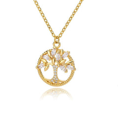 Hollow Tree Of Life Necklace Jewelry Pendant Female 18K - ProTrendyz