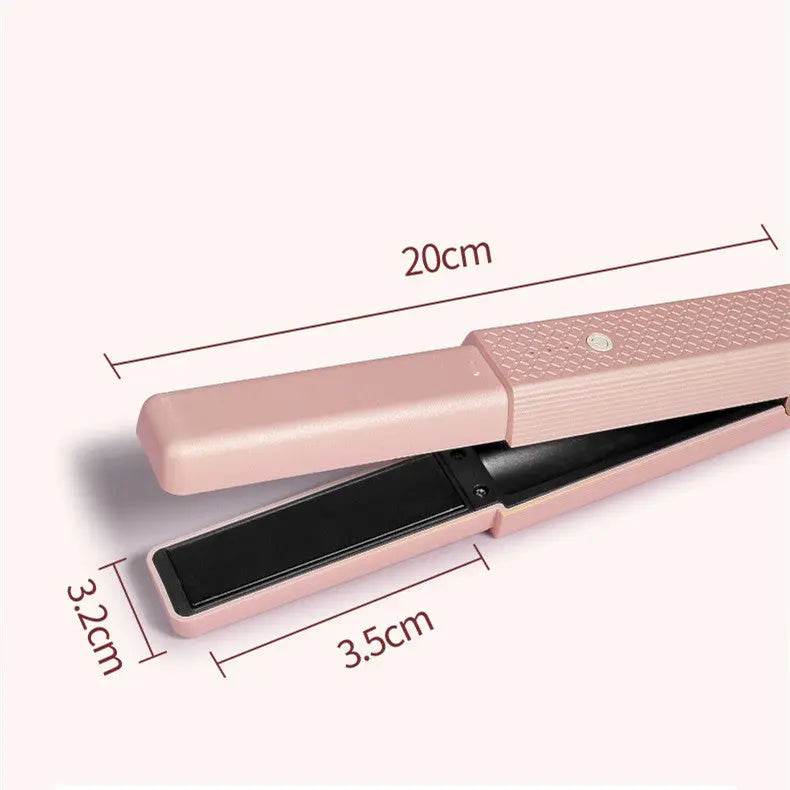Hair Straightener Cordless Usb Hair Straightener Mini Ceramics Hair Curler 3 Constant Temperature Portable Flat Iron For Travel US - ProTrendyz