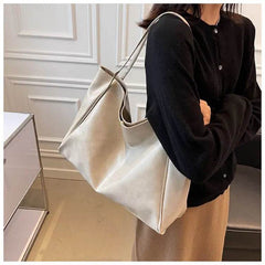 Vintage Women's Tote Bag Athletic Casual Fashion Large Capacity Leather Shoulder Bag Shopper Harajuku Simple Handbag US - ProTrendyz