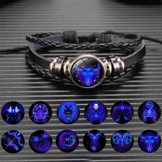 Zodiac Constellation Bracelet Braided Design Bracelet For Men Women Kids - ProTrendyz