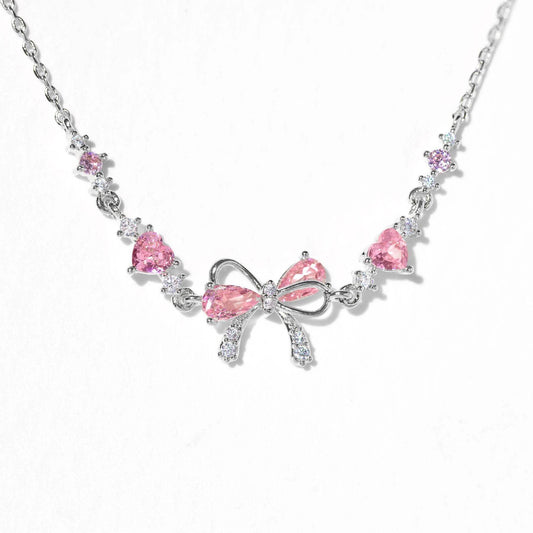Cute Sweet Bracelet Loving Heart Zircon Bowknot Bracelet - ProTrendyz
