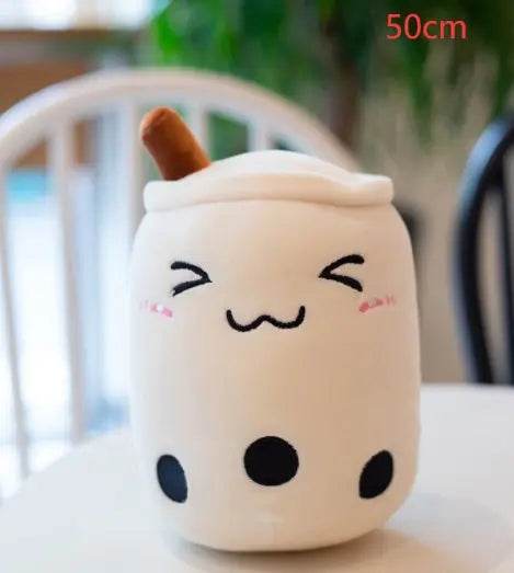 Cute Fruit Drink Plush Stuffed Soft Strawberry Milk Tea Plush Boba Tea Cup Toy Bubble Tea Pillow Cushion Kids Gift US - ProTrendyz