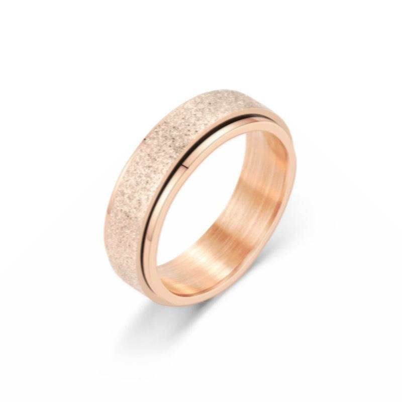 Turnable Anxiety Rings Rainbow Silver Color Relieve Stress Rings For Women Men - ProTrendyz