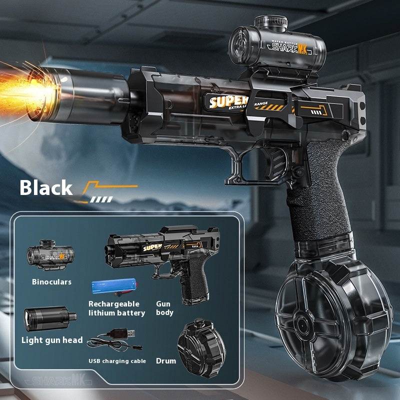 LED Lights Electric Water Guns Children Simulated Shooting Recoil Powerful Automatic Water Spray Gun Kids Summer Outdoor Toys - ProTrendyz